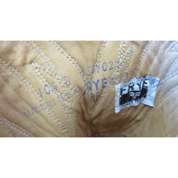 Frye Made in USA Brown Leather Cowboy Boots 10.5D Vintage 90s - Picture 2 of 11